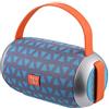 ELLENNE CASSA SPEAKER BLUETOOTH RICARICABILE 10W ALTOPARLANTE WIFI WATERPROOF RADIO TG112 (Azzurro)