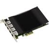 KALEA-INFORMATIQUE Scheda controller di rete PCIe x4 con 4 porte 2,5 Gigabit RJ45 Power Over Ethernet PoE+ 30W per porta. Chipset Intel I226 Gamma industriale
