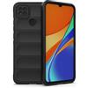 RankOne Custodia in Silicone Liquido Airbag per Redmi 10C / POCO C40 (6.71 Inches) - Nero