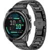 HinZann 22mm QuickFit Cinturino per Garmin Fenix 9/9 Pro / D2 Mach 2 47mm | Acciaio Inossidabile, Metallo Cinturini di Ricambio per Garmin Quatix 8 47mm/Tactix 8/Descent G2/Fenix 8 Pro/8 47mm, Nero