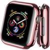 AVANA Custodia protettiva per Apple Watch 6/5/4/SE 3/2/1, protezione schermo da 44 mm, in silicone TPU, iWatch, protezione a 360°, sottile, colore: rosa