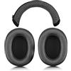 XBERSTAR WH-1000XM5 - Cuscinetti auricolari di ricambio compatibili con fascia Sony WH-1000XM5 (padiglioni + fascia nera bianca)