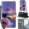 PHINIENLAND Cover per Samsung Galaxy S23 PU Pelle Custodia Flip Montagna