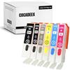 COCADEEX Cartucce d'inchiostro ricaricabili PGI-530XL CLI-531XL compatibili con stampanti PIXMA TS8750 TS8751 (PGBK BK C M Y GY)
