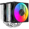 SAMA A60L Dissipatore CPU Doppia Torre ARGB, 265W TDP, 2×Ventole PWM 120 mm ARGB, 6 Heatpipe, Base in Rame Micro-Convessa, Compatibile con Intel LGA 1700/1200/115X e AMD AM4/AM5 - Argento