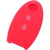 BROVACS - Custodia protettiva in silicone compatibile con NISSAN a 2 pulsanti Smart Remote Key Fob CV9506, colore: Rosso