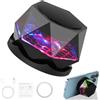 vsshe Altoparlante magnetico Bluetooth, G300 Altoparlante wireless magnetico con Luce RGB e supporto per telefono, mini scatola sonora portatile Bluetooth con Base magnetica, per superficie metallica