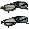 Topiky Occhiali 3D DLP Link da 2 Pezzi, Occhiali 3D con Otturatore Attivo 144Hz, Occhiali 3D Ricaricabili per Proiettori 3D DLP Link, Occhiali da Vista 3D per ZX4 H1, per Proiettore 3D