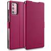 doupi Deluxe FlipCase per Samsung Galaxy Note 20, Protezione Custodia Ultra Slim Magnete Flip Cover Protettiva Book Style Etui Stare in Piedi, Rosa Rosso