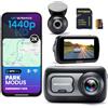 Nextbase® 522GW Dash cam Auto Fronte Retro | Modalità di Parcheggio 24/7 | Dashcam Auto 2K 1440p 30fps | Schermo Tattile da 3 Telecamera | Camera con Angolo di Visione di 140° | MicroSD da 64 GB