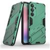 ESTH® Custodia per Samsung Galaxy A55 5G con Supporto [Compatibile con Supporto Magnetico per Auto] Cover Paraurti PC + TPU, Verde