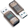 Seminer Adattatore USB 3.2 (2 Pack) Maschio a Femmina Con Display Digitale Trasparente, 10Gbps Espansione Per PC, Portatile