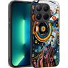 YUXING Cover per Xiaomi 15T Pro 5G - Abstact Art Geometry Pattern Antigraffio Vetro Back Cover, Custodia Antiurto Antiscivolo Sottile (Abstact Art,01)
