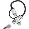 zoyuzan Adattatore USB a Tipo C Lightning 2 in 1 Adattatore Cavo OTG USB C to USB 3.0 Prolunga Connettore per Apple iPhone15 14 Pro MAX per iPad Macbook Air Compatibile con Samsung Convertitore USBC Jack