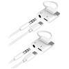 Kefiany Adattatore USB C a Jack Audio AUX (2 Pack)Adapter Cuffie 3,5 mm per iPad per iPhone 16 15 Tipo C Cavo Caricabatterie Compatibile con Samsung per Apple Ausiliare Headphone Microfono Android