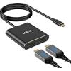 Loryi Adattatore USB-C a doppio HDMI 4K a 60Hz, tipo C [compatibile con Thunderbolt 3] Splitter HDMI per display esteso, per MacBook Pro, MacBook Air, iPad Pro, XPS e molto altro ancora (modalità