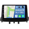 YUNTX [6GB+128GB] Android 15 Autoradio per Renault Megane 3 2009-2014-[Incorporato Carplay/Android Auto/DSP/GPS]-9 pollice IPS Touch Screen-Camera+MIC Incluso-DAB/Mirror Link/Bluetooth 5.0/360/AHD Camera