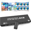 NINGKANGSHENG 8x8 HDMI Matrix 4K@60Hz 8 in 8 Out HDMI Matrix Switcher Splitter YUV 4:4:4/RGB with RS232, IR, 18Gbps, HDCP2.2, HDMI2.0, 3D,EDID,ARC,CES,HDR10