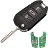 Heart Horse Peugeot - Cover per chiave telecomando a 3 pulsanti AVCE 434 MHz 4 A chip, chiave completa HU83 lama per Peugeot 208 2008 3008 508 5008 Citroen C3 C4 Berlingo custodia chiave a distanza
