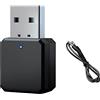 YUEYUEKE Adattatore Bluetooth 5.1 Auto USB Con Doppia Uscita AUX/USB, Wireless Stick Dongle Ricevitore Plug and Play per Altoparlante, Amplificatore