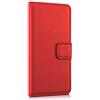 Generico Custodia compatibile con HUAWEI P9 LITE (5.2) / VNS-L23 VNS-L21 VNS-L31 COVER protezione STAND flip LIBRO magnetica GEL TPU case matte portafoglio porta carte eco pelle taschinbi vano card (Rosso)