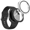 kwmobile 2x Custodia Rigida Smartwatch Compatibile con Samsung Galaxy Watch 8 (44mm) Cover - Case Vetro Temperato Orologio Fitness - nero/argento