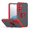 RankOne Custodia per Samsung Galaxy A26 5G / Samsung Galaxy A26 (4G) (6.7 Inches), Staffa ad Anello Base di Aspirazione Magnetica Cover per Cellulare Trasparente Opaca - Rosso