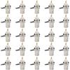 Fanbalunke Connettore BNC femmina per montaggio a pannello, 25 pezzi BNC telaio femmina dado paratia pannello connettore RF adattatori jack per saldatura per cavo coassiale RF RG58 RG59 RG6