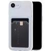 Generic Chengyuanfeng Cover Trasparente per iPhone 16e con Porta Carte, Custodia Ultra-Sottile 1,5 mm in TPU Antigiallo Antiurto, Minimalista con Slot 1 Carta, per Pendolari, Metro e Pagamenti Contactless