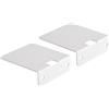 QUARKZMAN Galleggianti Altoparlante Mensole Metallo Altoparlante Parete Supporto Studio Monitor Altaparlante Scaffale Bianco 2pz