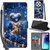 PHINIENLAND Cover per Xiaomi Poco M7 / Poco C75 Case PU Pelle Custodia [Kickstand] [Chiusura magnetica] [Slot per Schede], Portafoglio Flip Custodia per Xiaomi Redmi 14C / 14R / A3 Pro / A4,Aurora,Rosa