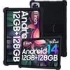Generic Custodia per DOOGEE U11 2025 da 11 pollici con copertura completa, adatta ai bambini, antiurto, antigraffio, supporto regolabile, custodia in morbido silicone impermeabile, nera