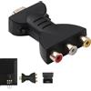 Xatgiouy Adattatore RCA HDMI1080P, Convertitore HDMI, Adattatore HDMI AV, Supporta HDTV DVD Fotocamere, Collegamento Video e Audio per Senza, Adattatore HDMI a 3 RCA AV