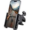 Ainiv Supporto Telefono Moto, Porta Cellulare Bici, 1S Sgancio Rapido, No Blocca la Telecamera, Supporto Telefono Bicicletta 360° Rotabile Compatibile per 2.56-3.54 iPhone Android
