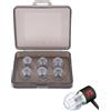 Ticfox Set di gommini per auricolari, in silicone liquido, universali, per isolamento acustico, ricambio per auricolari da 4,5 mm a 6,5 mm