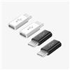 JZK 4x Micro USB a USB C adattatore, adattatore convertitore OTG Micro USB femmina a Tipo C maschio per Samsung Galaxy, per Huawei, per MacBook Pro, smartphone, tablet (2 neri e 2 bianchi)