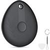 FIQI Air Tag Smart Tracker Localizzatore, Bluetooth Trova Oggetti Funziona con Apple Dov'è (Solo iOS), Smart Finder per Chiavi/Bagagli/Portafoglio/Valigie, Batteria Sostituibile, Nero 1 Pezzo