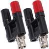 Nimomo BNC a 4mm Banana Adattatore, 2 Pz BNC Femmina Spina a 2 x 4mm Doppia Banana Presa Binding Post, BNC Femmina a 4mm Banana Adattatore Connettore Adattatore Coassiale Rf per Oscilloscopio