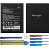 Duotipa Batteria di ricambio WIKO 3913 compatibile con WIKO 3913 WIKO Lenny 4 WIKO Lenny 4 Plus batteria con attrezzi