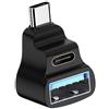 cablecc USB-C USB 3.0 maschio a doppio tipo A OTG e tipo C femmina adattatore splitter di alimentazione dati angolato 10 Gbps compatibile con laptop Steam Deck