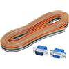 QUARKZMAN Piatto Nastro Cavo 10 Spille per Fotocamera, TV, Monitor con 10 Coppia 9 Pin 2.54mm Passo Crimp D-Sub VGA Connettore