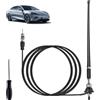 Qneneam Antenna Radio Marine per Barca, Antenna AM FM 16 Pollici Universale in Gomma Flessibile per Auto Barche Jeep Trattori Veicoli da Costruzione Alta Stabilità, Cavo di Prolunga 140 cm, 180 Gradi Rotabile