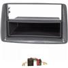 tomzz Audio 2414-040 Set di finiture radio compatibili con Fiat Panda 169 antracite con adattatore radio ISO