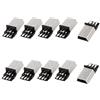 sourcing map 10pz Mini USB 5 Perno Tipo B Maschio Connettore PCB Supporto Saldare Jack