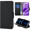 N NEWTOP Cover Compatibile con Realme 11 5G, HQ Lateral Custodia Libro Flip Chiusura Magnetica Portafoglio Simil Pelle Stand Protezione Completa Case TPU Anti Urto Guscio Base Porta (Nero)