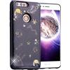 OKZone Cover Huawei Honor 8, [Serie Notte Stellata] Custodia Lucciante con Brillantini Glitters Ultra Sottile Design Case Cover di Alta qualità in Silicone TPU Bumper Cover per Huawei Honor 8