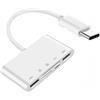 NFHK USB 2.0 Tipo C USB-C a TF Micro SD SDXC doppio lettore di schede femmina USB 3.0 adattatore PD 27W per laptop tablet telefono