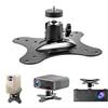 xyuayamz Supporto Proiettore, Supporto Proiettore a Soffitto, Staffa Proiettore Soffitto Regolabile a 360°, Supporti per Videoproiettore Universale Adatto per Home Theater, Sale Da Gioco e Uffici, Metallo, Ner