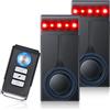 EXTRACTME Allarme auto da 108 dB, antifurto auto con sensore di vibrazione e luce rossa, telecomando senza fili, con fissaggio magnetico per camper, SUV e camion