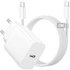 CHLANT Caricatore USB C 20W con Cavo USB C 2 Metri, Caricabatterie Usb C Rapido Presa Usb C Per iPhone 17/17 Pro Max/17 Air/16E 16 15 Plus, Spina USb c Alimentatore Adattatore Spinotto Per iPad Pro/Air/Mini